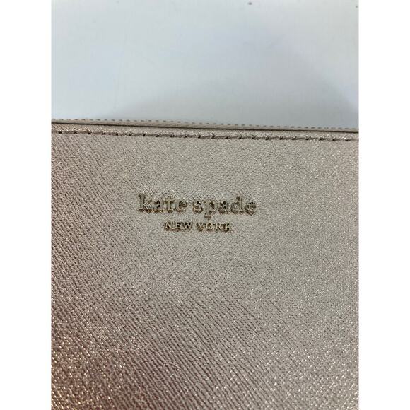 KATE SPADE SMALL GOLD SAFFIANO LEATHER CROSSBODY BAG (ASIS) - Picture 4 of 14
